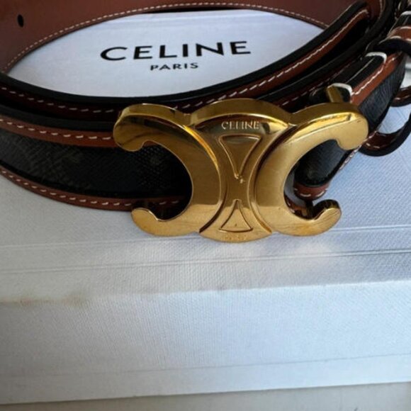 Celine Triomphe Belt 25mm 90cm - New with Box - Picture 2 of 7